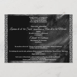 Leather & Lace Offbeat Biker Wedding InvitationREO Kaart