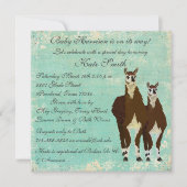 Leather Llamas Baby Invitation Kaart (Voorkant)