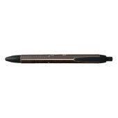 Leather-look Aquarius Zwarte Inkt Pen (Achterkant)