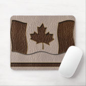 Leather-look Canada Flag Soft Muismat (Met muis)