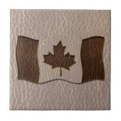 Leather-look Canada Flag Soft Tegeltje (Voorkant)