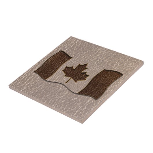 Leather-look Canada Flag Soft Tegeltje (Zijkant)