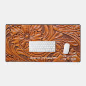 Leather-LOOK desk mat for office/dorm customizable (Keyboard & Muis)