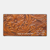 Leather-LOOK desk mat for office/dorm customizable (Voorkant)