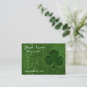 Leather-look Irish Clover Visitekaartje (Staand voorkant)