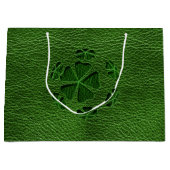 Leather-look Irish CloverBall Large Cadeautasje (Voorkant)