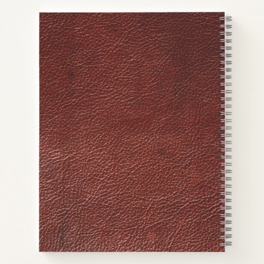 Leather Look Leaf Journal – Personalized Notebook Notitieboek (Achterkant)