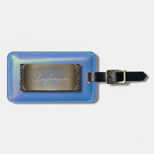Leather Look leisteen rugzak Bagagelabel (Voorkant horizontaal)