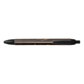 Leather-look Leo Zwarte Inkt Pen (Achterkant)