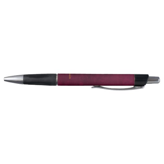 Leather Look Maroon Pen with Customizable Name (Bodem)