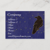 Leather-look Native American Zodiac Raven Visitekaartje (Achterkant)