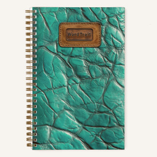 Leather-look Notebook - Caribbean Turquoise(light) Notitieboek