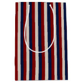 LEATHER LOOK PATRIOTIC STRIPES-GIFT BAG M MEDIUM CADEAUZAKJE (Voorkant)