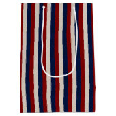 LEATHER LOOK PATRIOTIC STRIPES-GIFT BAG M MEDIUM CADEAUZAKJE (Achterkant)