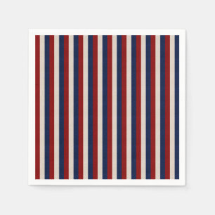 LEATHER LOOK PATRIOTIC STRIPES-PAPER NAPKINS SERVET