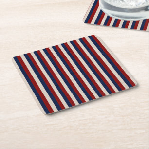 LEATHER LOOK PATRIOTIC STRIPES-PAPIER ONDERZETTERS