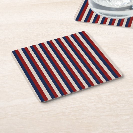 LEATHER LOOK PATRIOTIC STRIPES-PAPIER ONDERZETTERS (Schuin)