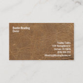 Leather look San Serif Style Seven Line Custom Visitekaartje (Voorkant)