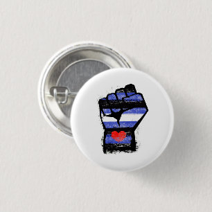 Leather Pride Fist Ronde Button 3,2 Cm