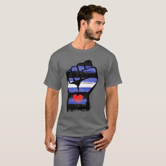 Leather Pride Fist T-shirt (Voorkant volledig)