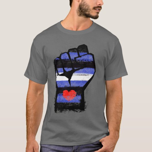 Leather Pride Fist T-shirt (Voorkant)