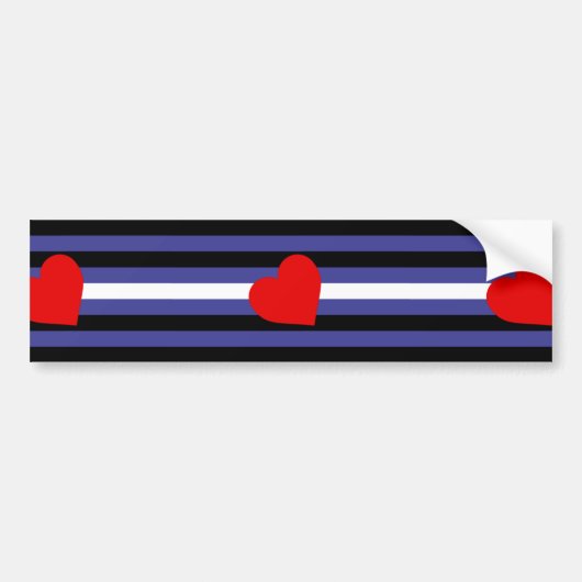 Leather Pride Flag Bumpersticker (Voorkant)