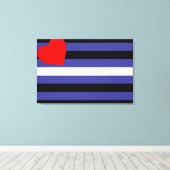 Leather Pride Flag Canvas Afdruk (Insitu (Houten vloer))