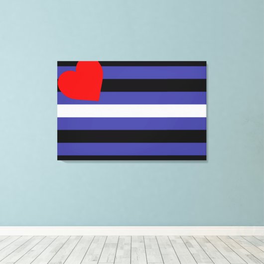 Leather Pride Flag Canvas Afdruk (Insitu (Houten vloer))