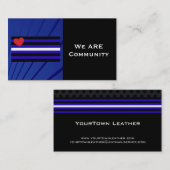 Leather Pride Flag Community Card Visitekaartje (Voorkant / Achterkant)