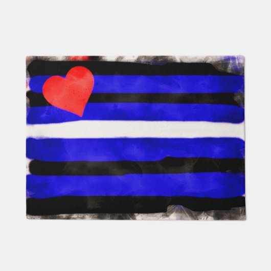 Leather Pride Flag Deurmat (Voorkant)