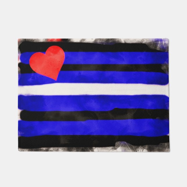 Leather Pride Flag Deurmat (Voorkant)