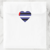 Leather Pride Flag Hart Sticker (Tas)