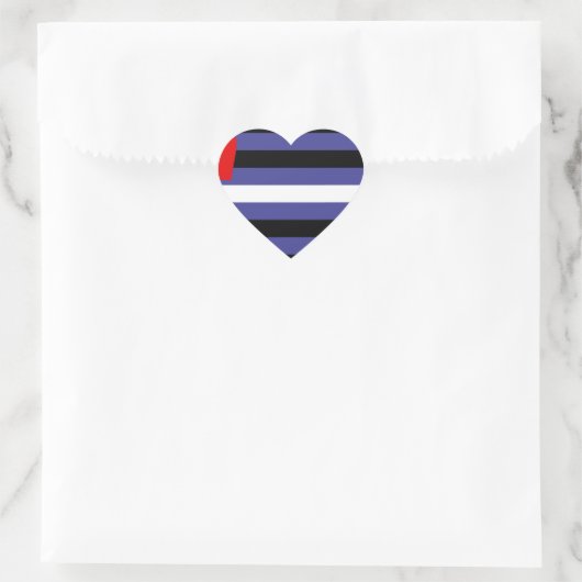 Leather Pride Flag Hart Sticker (Tas)