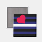 Leather Pride Flag Magnet (Voorkant / Achterkant)