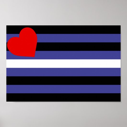 Leather Pride Flag Poster (Voorkant)
