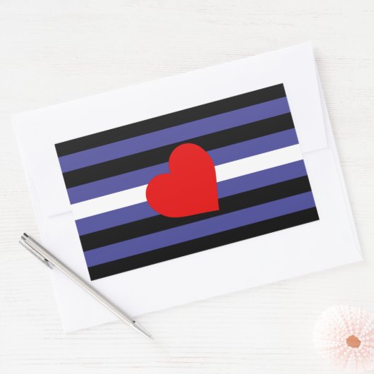 Leather Pride Flag Rechthoekige Sticker (Envelop)