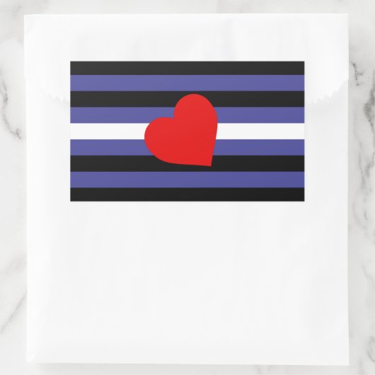 Leather Pride Flag Rechthoekige Sticker (Tas)