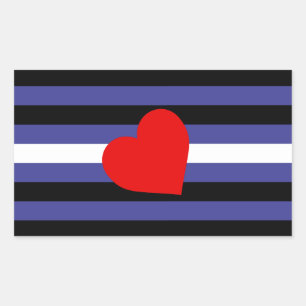 Leather Pride Flag Rechthoekige Sticker