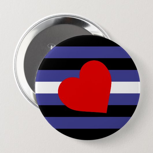 Leather Pride Flag Ronde Button 4,0 Cm (Voorkant /achterkant)
