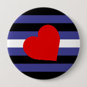 Leather Pride Flag Ronde Button 4,0 Cm (Voorkant)