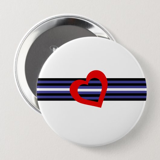 Leather Pride Flag Ronde Button 4,0 Cm (Voorkant /achterkant)