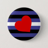 Leather Pride Flag Ronde Button 5,7 Cm (Voorkant)