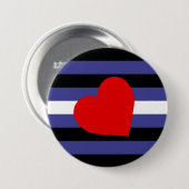 Leather Pride Flag Ronde Button 7,6 Cm (Voorkant /achterkant)