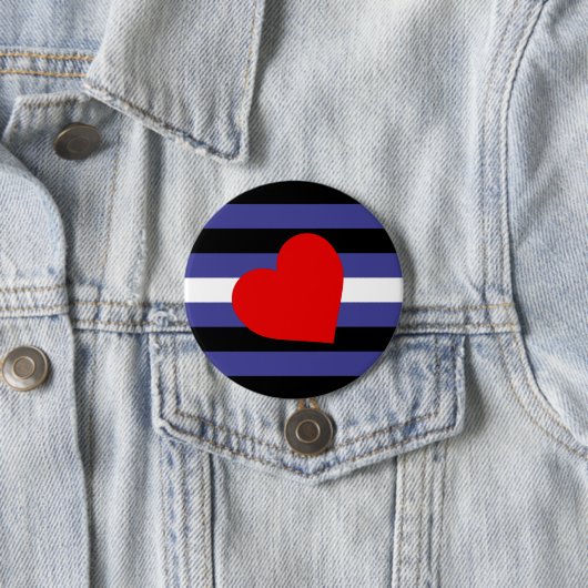 Leather Pride Flag Ronde Button 7,6 Cm (In situ)