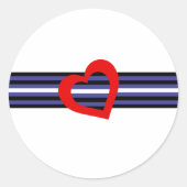 Leather Pride Flag Ronde Sticker (Voorkant)