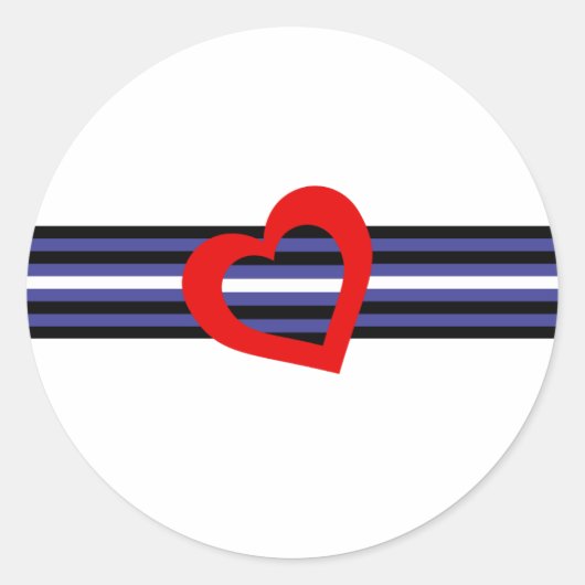 Leather Pride Flag Ronde Sticker (Voorkant)