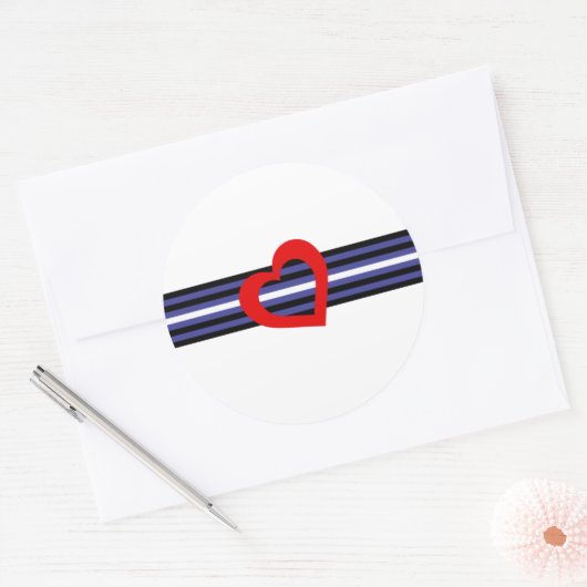 Leather Pride Flag Ronde Sticker (Envelop)