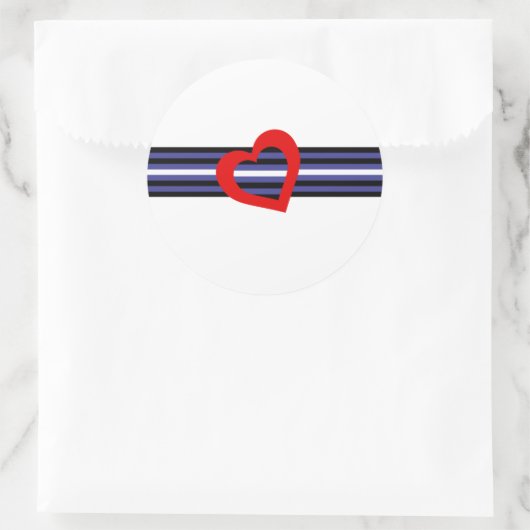 Leather Pride Flag Ronde Sticker (Tas)