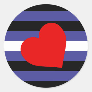 Leather Pride Flag Ronde Sticker