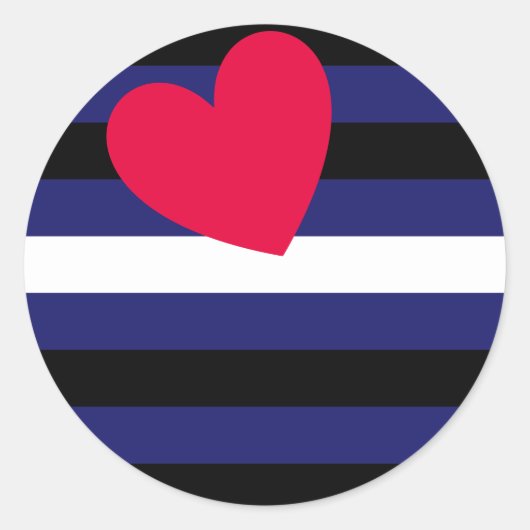 Leather Pride Flag Ronde Sticker (Voorkant)
